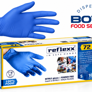 guanti nitrile reflexx72 azzurro taglia l. cfx100pz